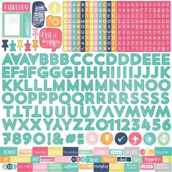 Echo Park Creative Agenda Alpha Stickers