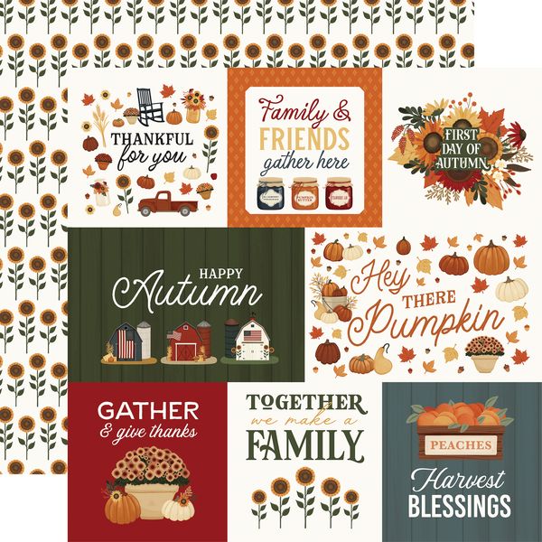 Carta Bella  Americana: Gather Journaling Cards 12x12 DS Patterned Paper