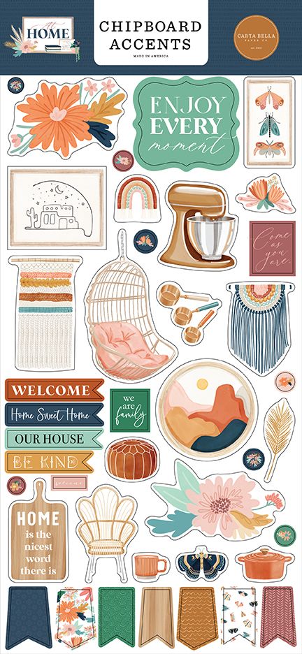 Carta Bella At Home Chipboard Accents