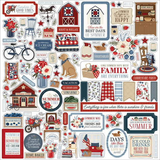 Carta Bella Americana Summer Element Sticker