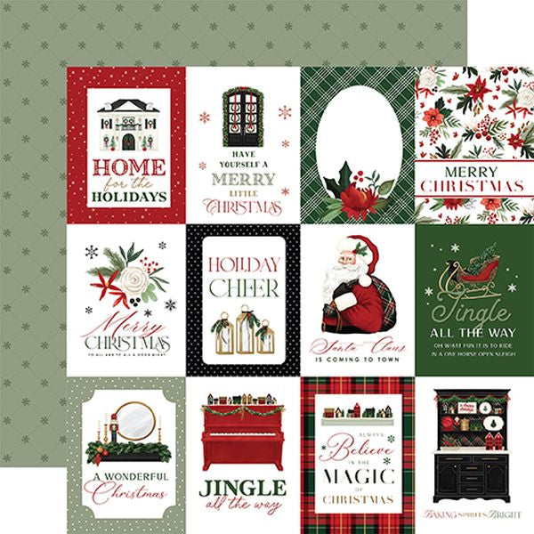 Carta Bella A Wonderful Christmas Double-Sided Cardstock 12"X12"-3"x4" Journaling Cards