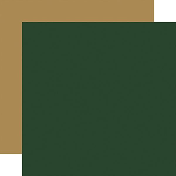 Carta Bella A Wonderful Christmas: Green / Gold -Coordinating Solid