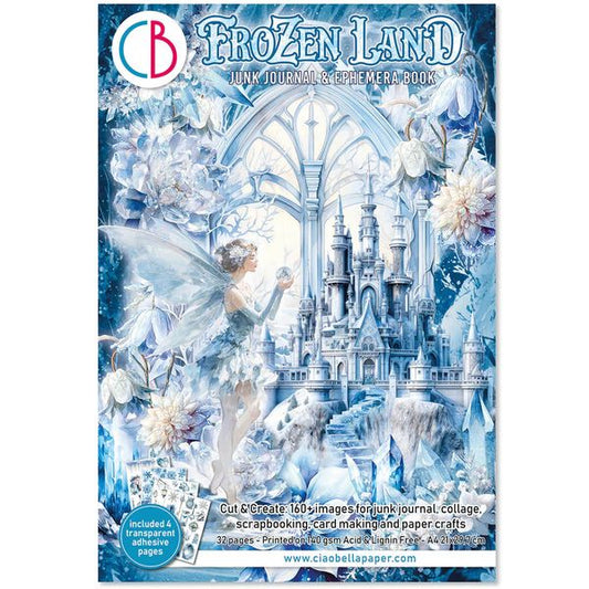 Ciao Bella Frozen Land Junk Journal Ephemera Book A4, 32 sheets/pkg