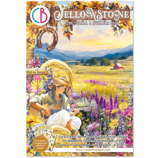 Ciao Bella Yellowstone Junk Journal & Ephemera Book A4 32/Pkg