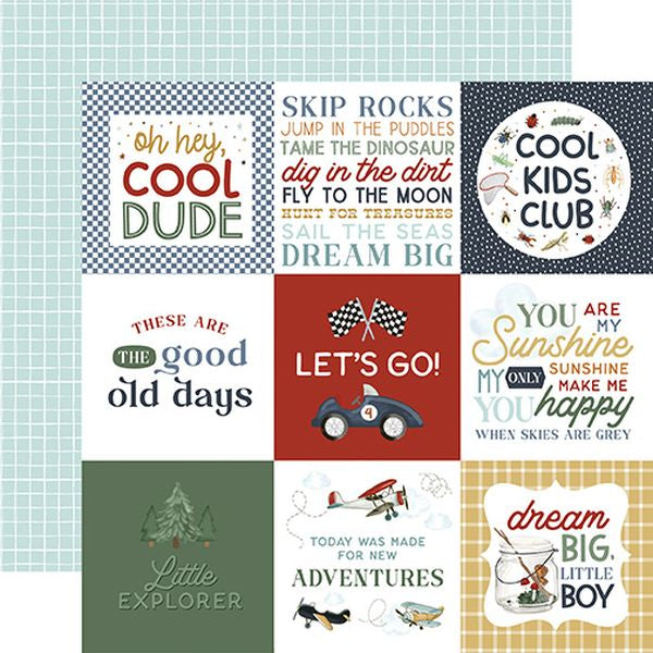 Carta Bella That's My Boy 4x4 Journaling Cards