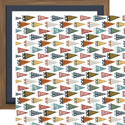 Carta Bella That's My Boy Brave Pennants DS Paper (1 Sheet)