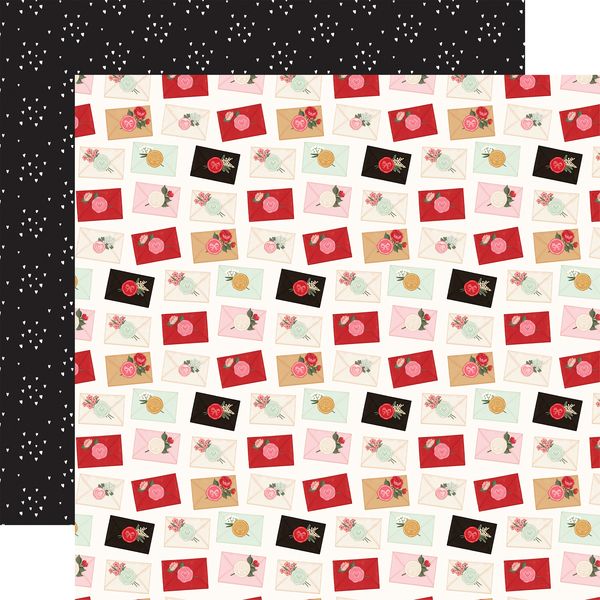 Carta Bella Be Mine Sealed With Love Letters 12x12 DS Patterned Paper (1 Sheet) (1 Sheet)
