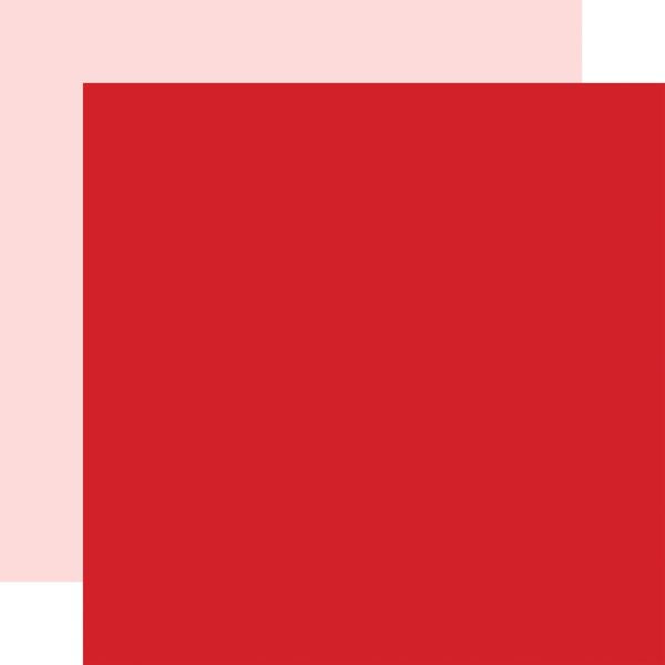 Carta Bella Be Mine: Red / Lt. Pink 12x12 Coordinating Solid Paper (1 Sheet)