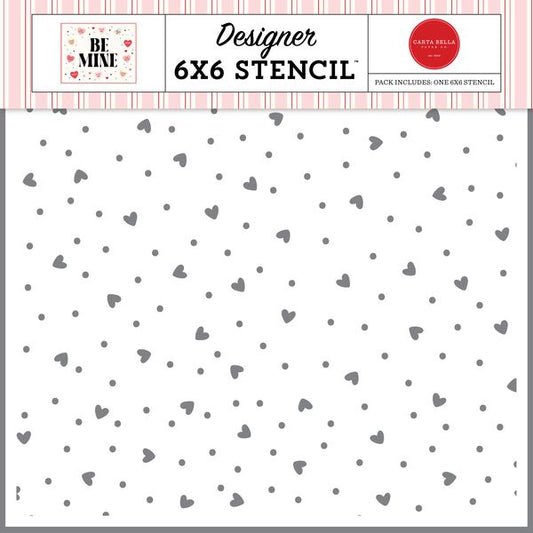 Carta Bella Be Mine Polka Dot Love Stencil