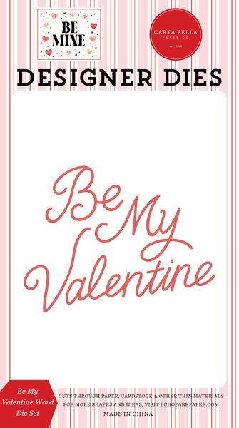 Carta Bella Be Mine Be My Valentine Word Small Die Set