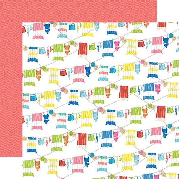 Carta Bella Beach Town Swimwear Clothesline DS Paper (1 Sheet)