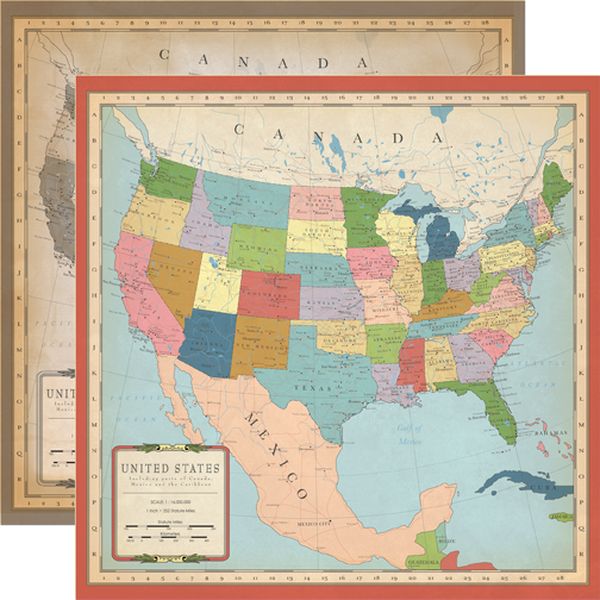 Carta Bella Cartography No. 1: US Map