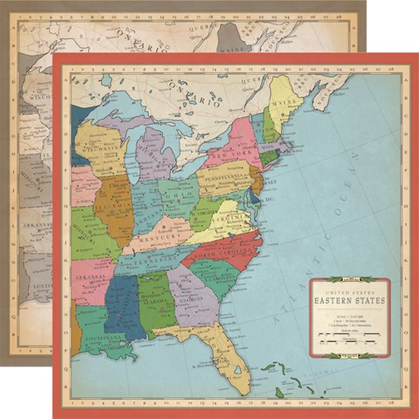 Carta Bella Cartography No. 1: US East Coas