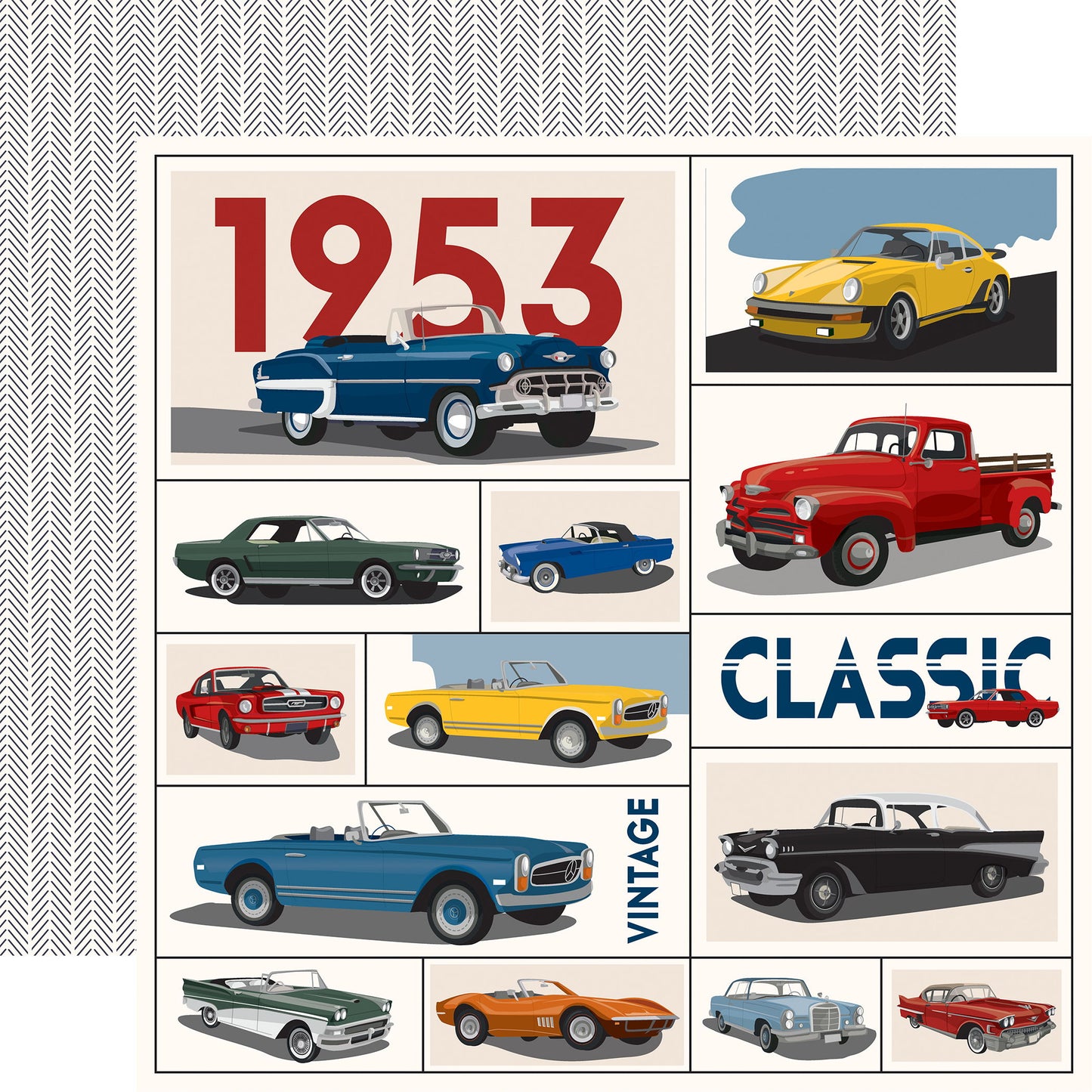 Carta Bella Cars Assorted Cars Cards DS Paper (1 Sheet)
