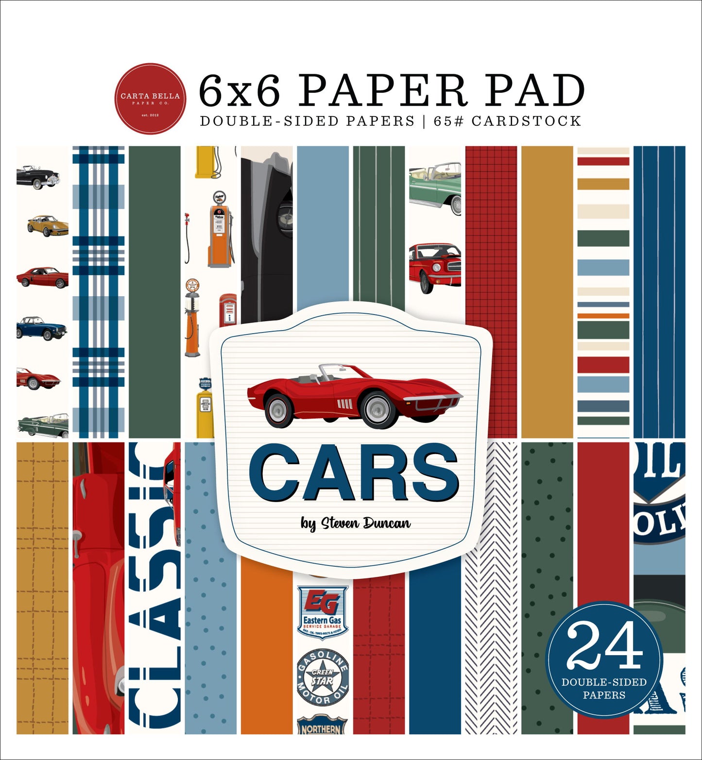 Carta Bella Cars 6x6 Paper Pad