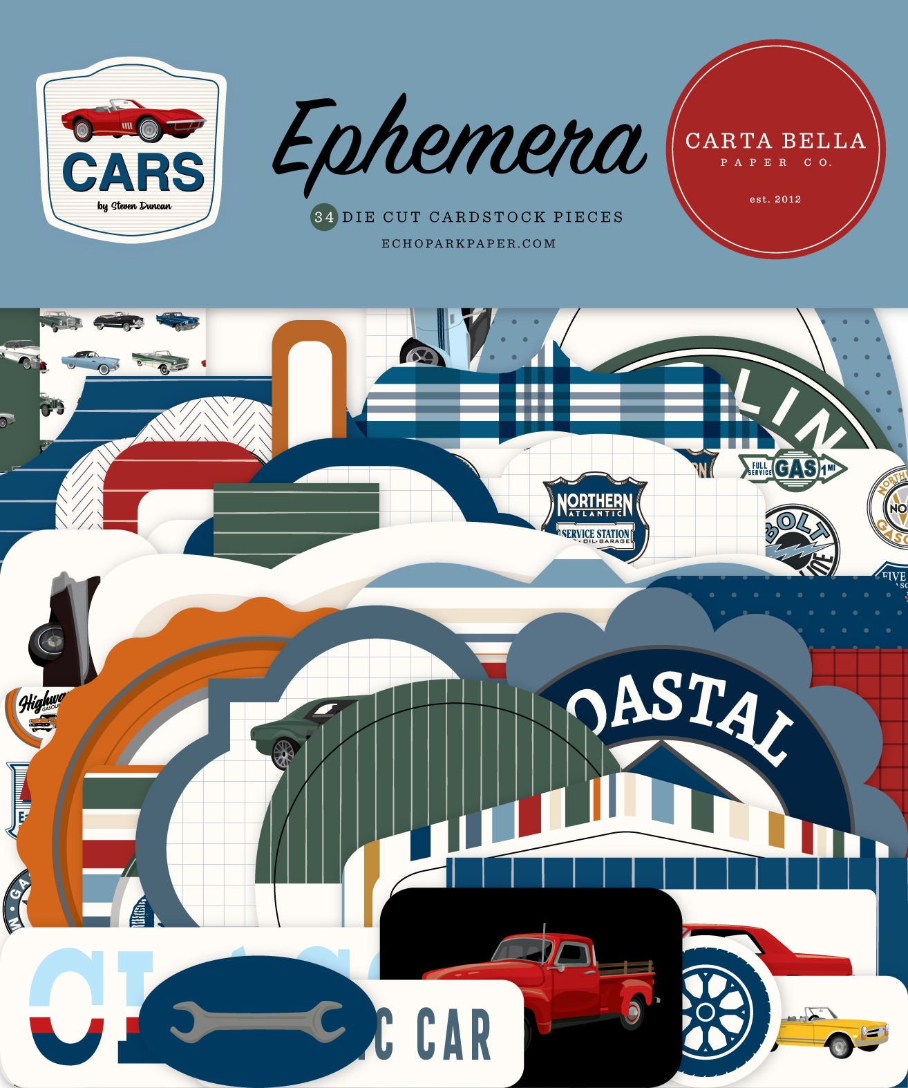 Carta Bella Cars Ephemera