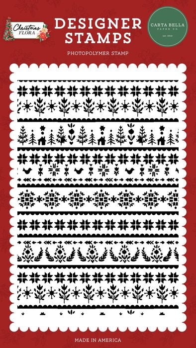 Echo Park -Carta Bella Stamps-Christmas Sweater, Christmas Flora