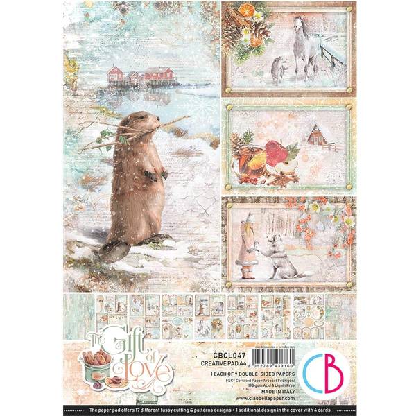 Ciao Bella The Gift of Love A4 Creative Pad, 9 sheets/pkg