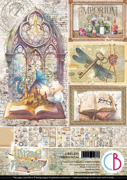 Ciao Bella Wizard Academy A4 Creative Pad, 9 sheets/pkg