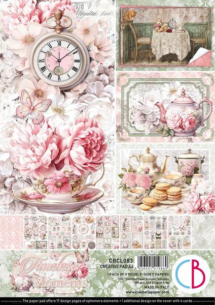 Ciao Bella Timeless Moments  A4 Creative Pad, 9 sheets/pkg