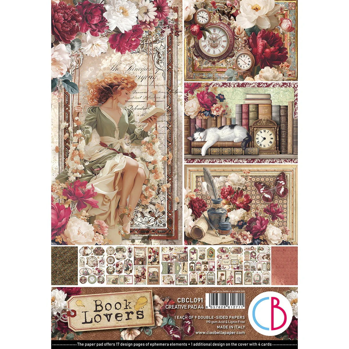 Ciao Bella Book Lovers Creative Pad A4 9/Pkg