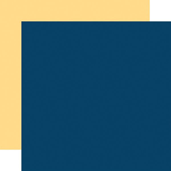 Craft and Create Navy / Yellow Solid DS Paper (1 Sheet)