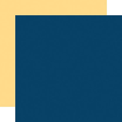 Craft and Create Navy / Yellow Solid DS Paper (1 Sheet)