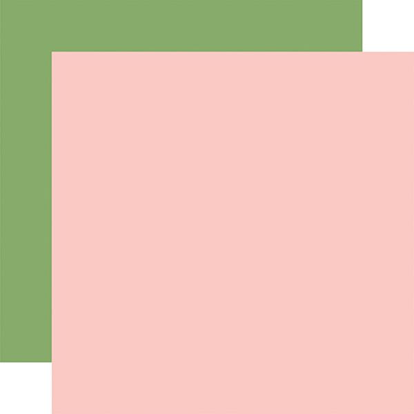 Carta Bella Craft & Create Light Pink / Green 12x12 Coordinating SoliDS Paper (1 Sheet)