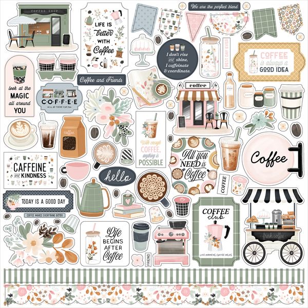 Carta Bella Coffee Shop Element Sticker