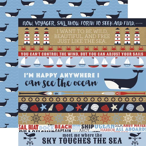 Carta Bella Deep Blue Sea: Border Strips DS Paper