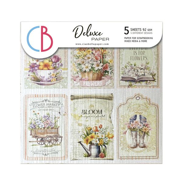 Ciao Bella Deluxe Flower Shop Paper Pear 6"x6", 5/Pkg