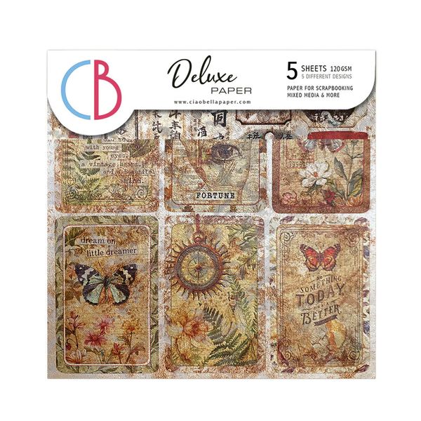 Ciao Bella Deluxe Cabinet Of Curiosities Paper Pearl-Copper 6"x6" 5/Pkg