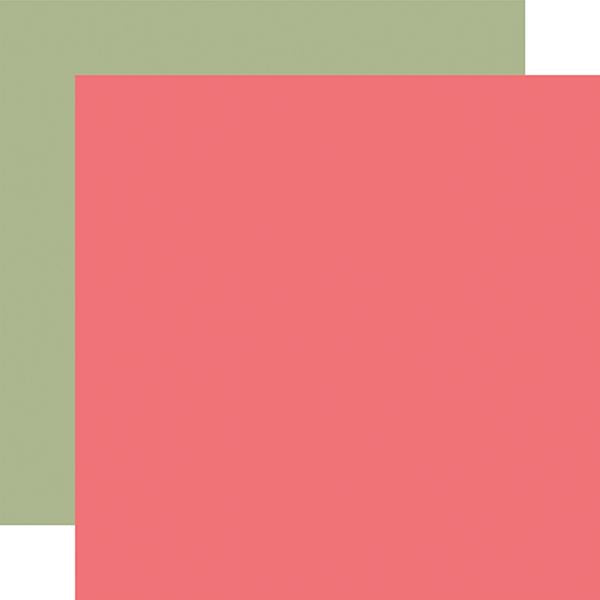 Farmhouse Market Pink/Green Coordinating Solid DS Paper (1 Sheet)