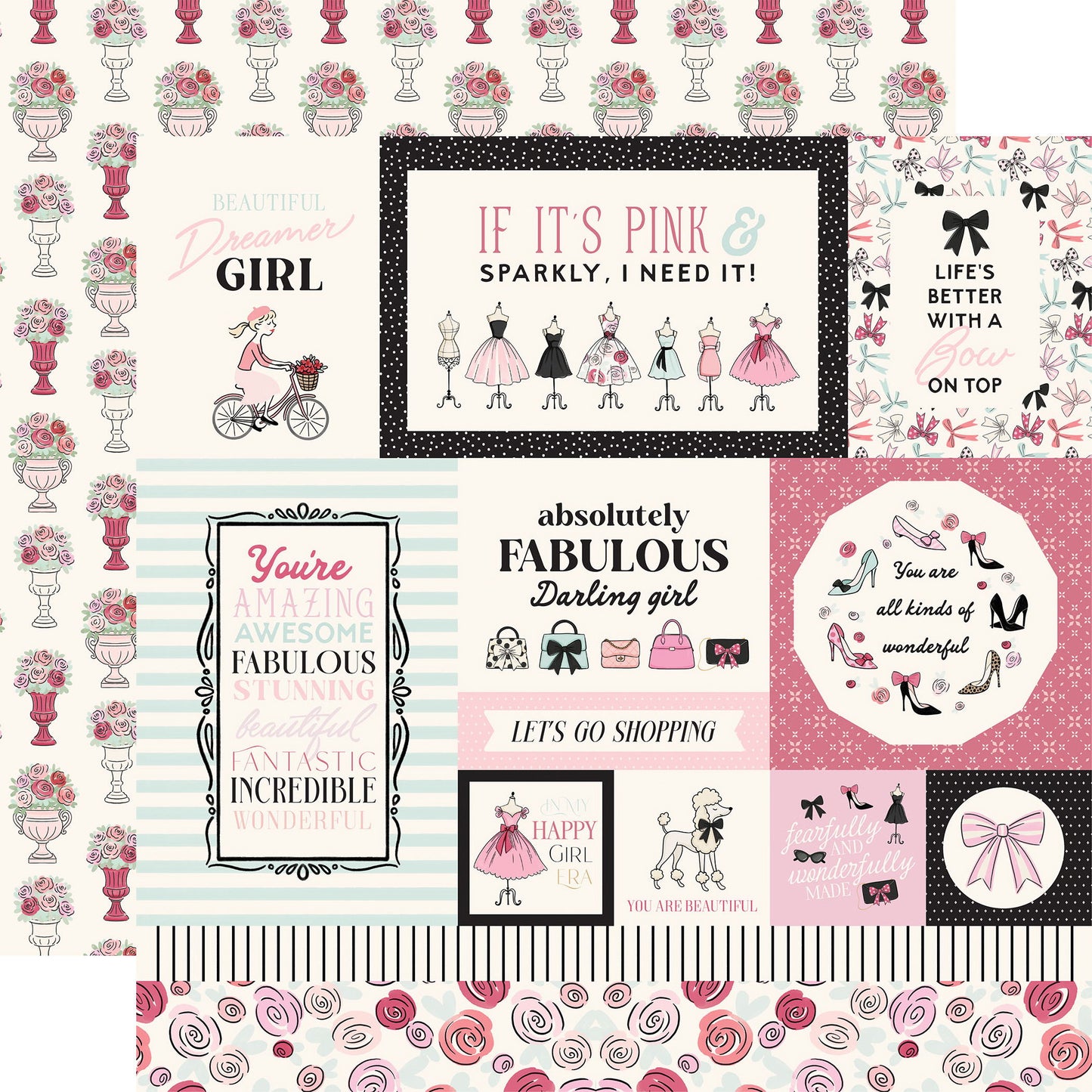 Carta Bella French Girl Multi Journaling Cards DS Paper (1 Sheet)