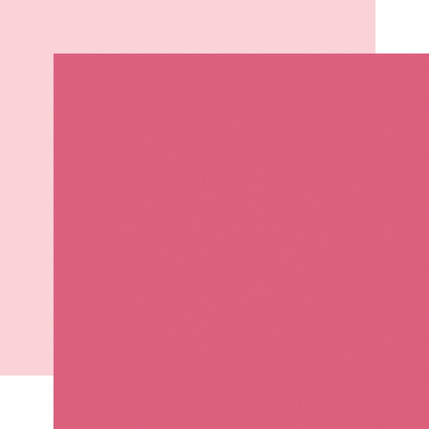 Carta Bella French Girl: Dk. Pink / Lt. Pink 12x12 Coordinating Solid DS Paper (1 sheet)