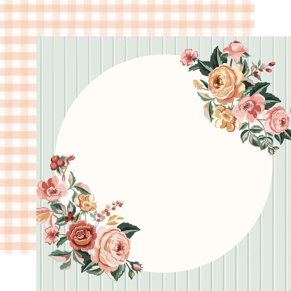 Echo Park Feels Like Home: Floral Frame DS Paper