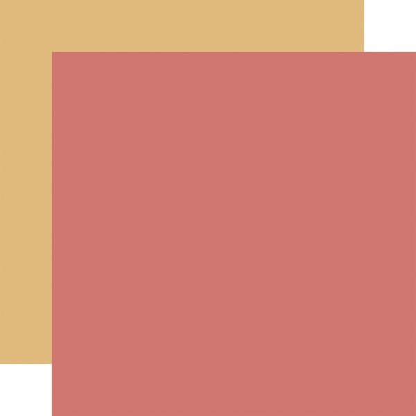 Echo Park Feels Like Home: Pink / Gold 12x12 Coordinating Solid DS Paper