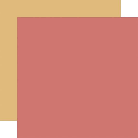 Echo Park Feels Like Home: Pink / Gold 12x12 Coordinating Solid DS Paper