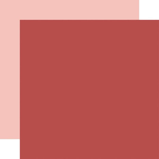 Echo Park Feels Like Home: Dk. Pink / Lt. Pink 12x12 Coordinating Solid DS Paper