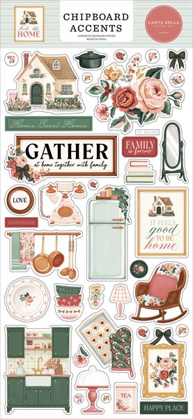 Carta Bella Echo Park Feels Like Home 6x13 Chipboard Accents