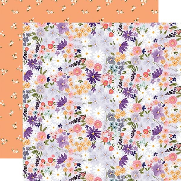 Carta Bella Flora No. 5 Cool Small Floral DS Paper (1 Sheet)