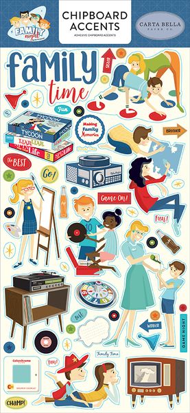 Carta Bella Family Night Chipboard Accents