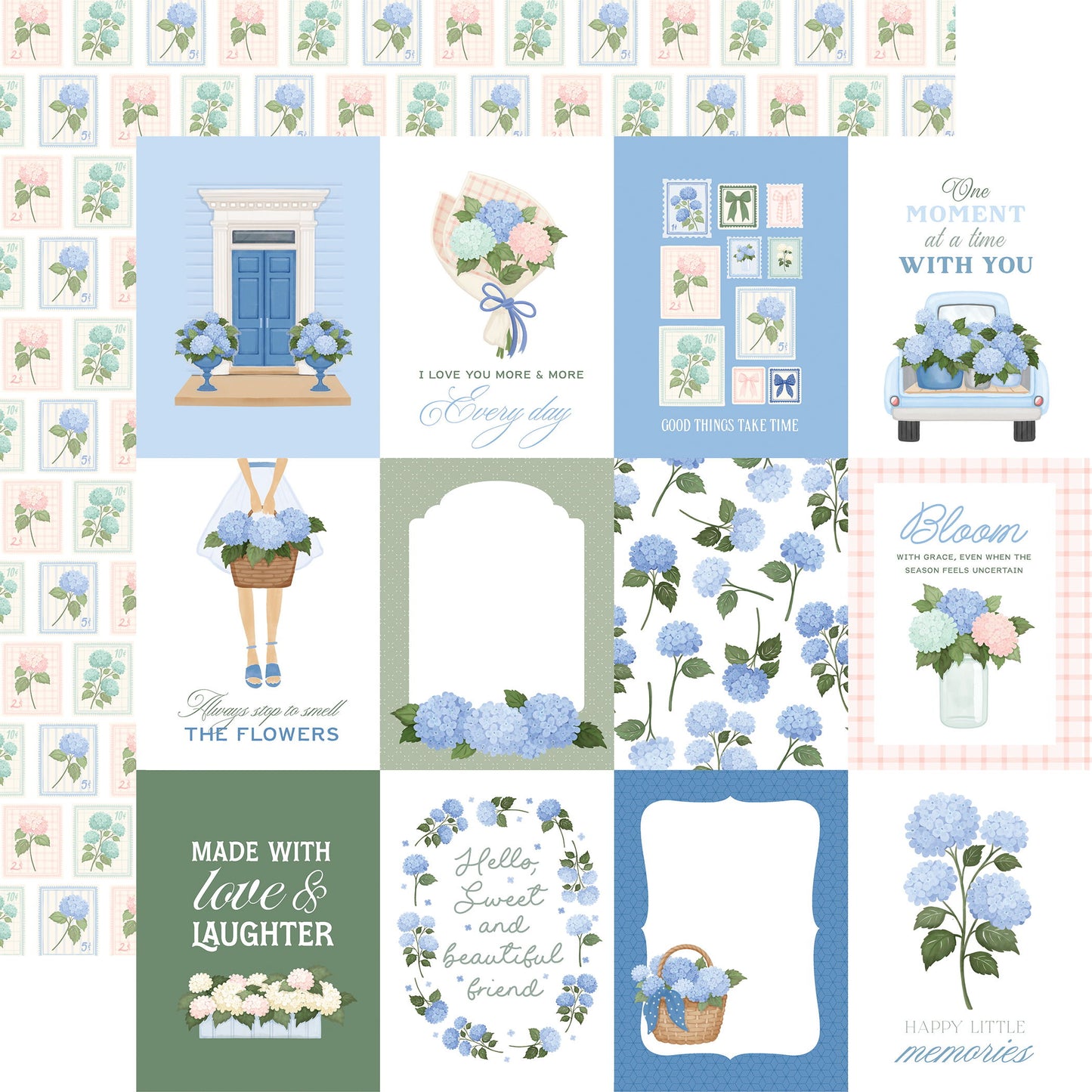 Carta Bella Flower Shoppe: 3x4 Journaling Cards DS Paper (1 Sheet)