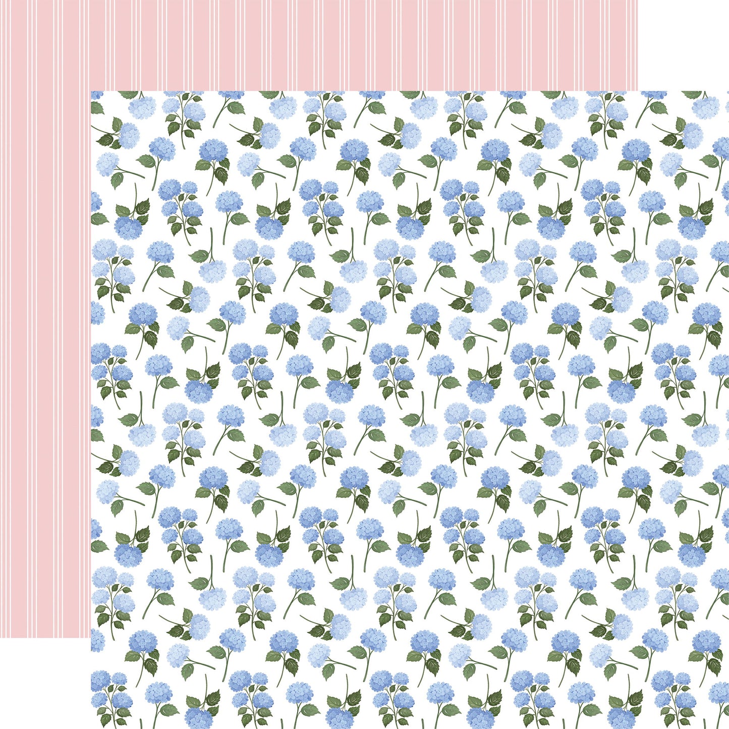 Carta Bella Flower Shoppe: Hydrangea Stems DS Paper (1 Sheet)