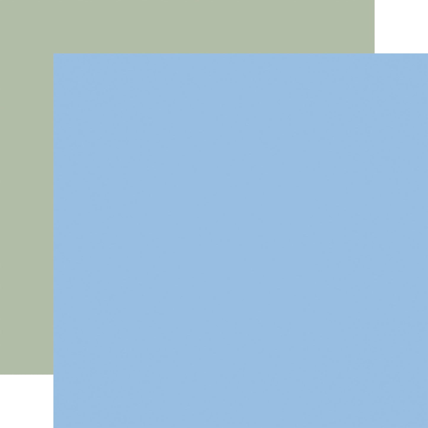 Carta Bella Flower Shoppe: Blue / Lt. Green 12x12 Coordinating Solid DS Paper (1 Sheet)