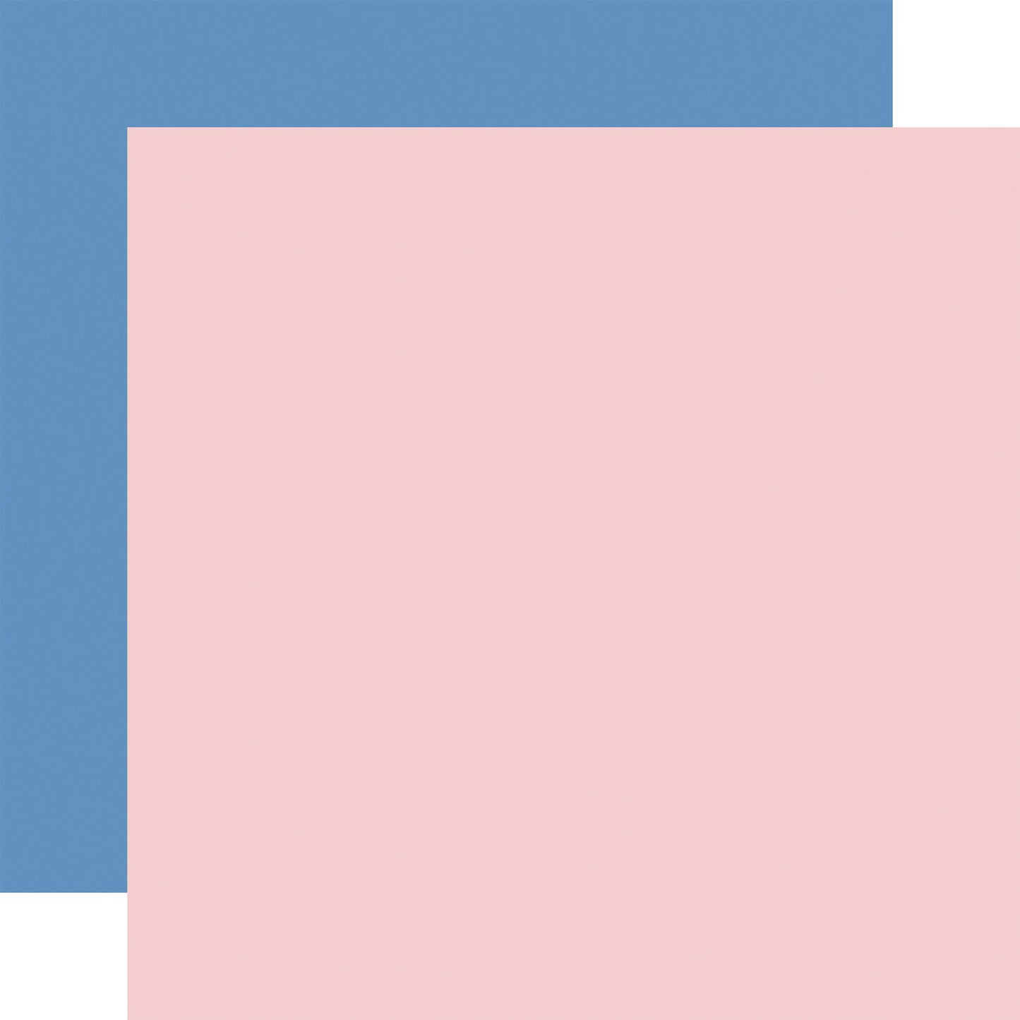 Carta Bella Flower Shoppe: Pink / Dk. Blue 12x12 Coordinating Solid DS Paper (1 Sheet)