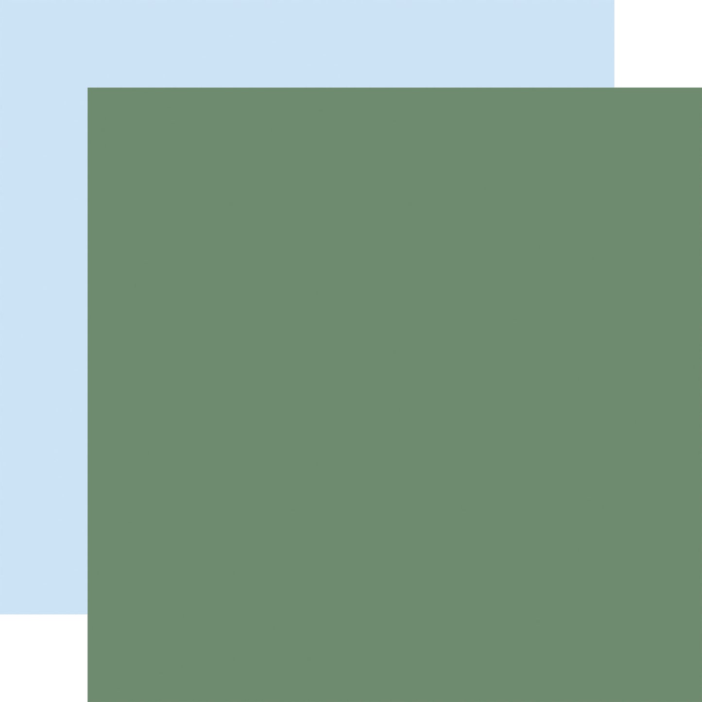 Carta Bella Flower Shoppe: Green / Lt. Blue 12x12 Coordinating Solid DS Paper (1 Sheet)