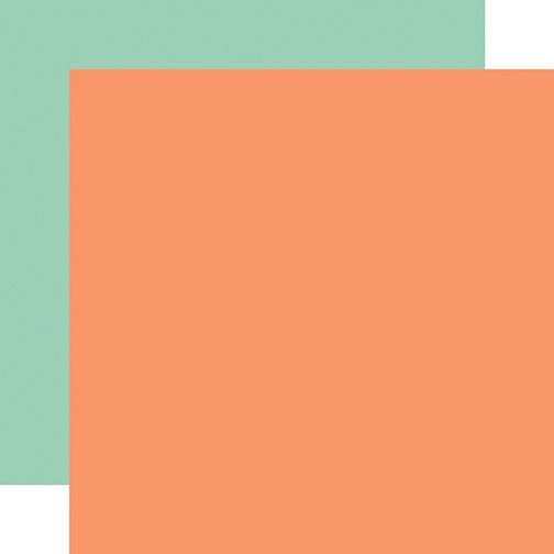 Peach / Teal 12x12 Coordinating Solid
