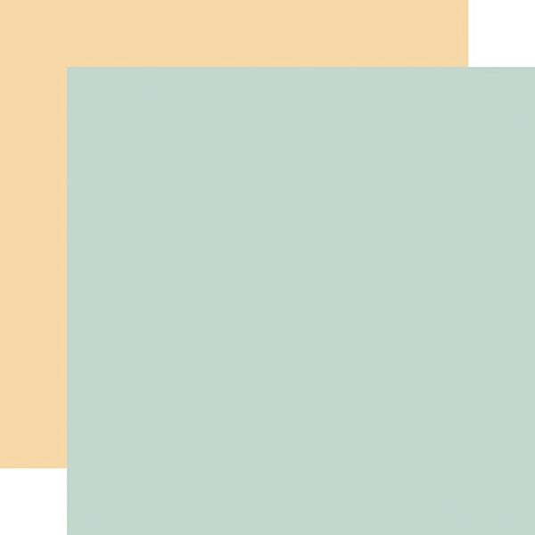 Carta Bella That's My Girl Mint / Yellow 12x12 Coordinating Solid DS Paper (1 Sheet)
