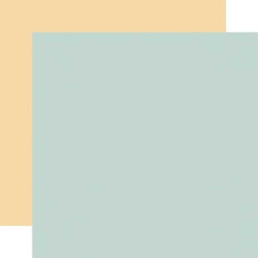 Carta Bella That's My Girl Mint / Yellow 12x12 Coordinating Solid DS Paper (1 Sheet)